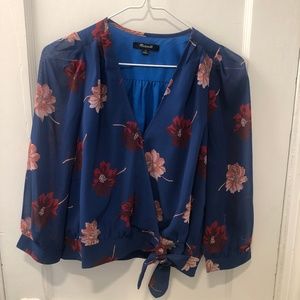 Madewell Floral Tie Blouse XS